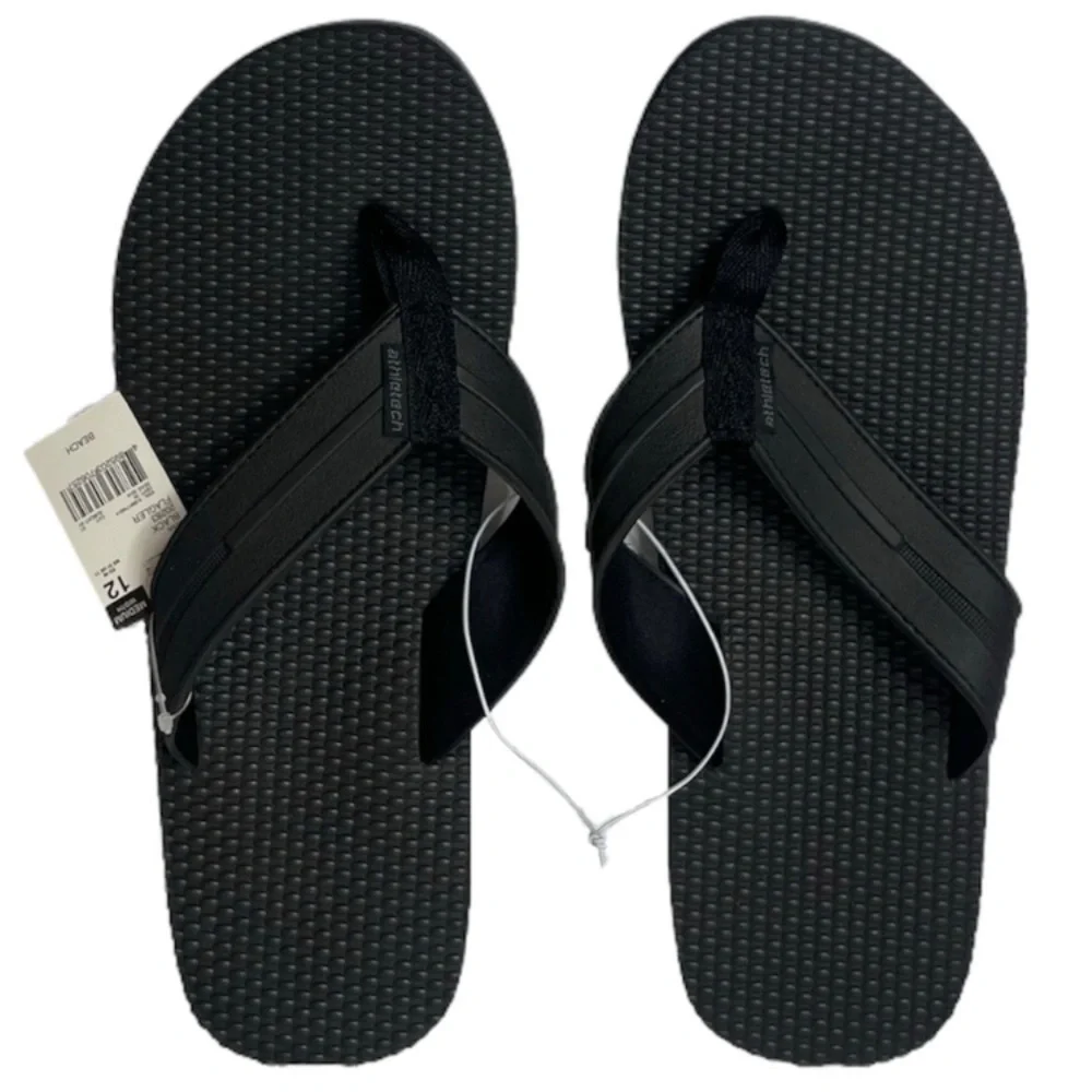 Black Flip Flop Beach Sandals Mens Size 12